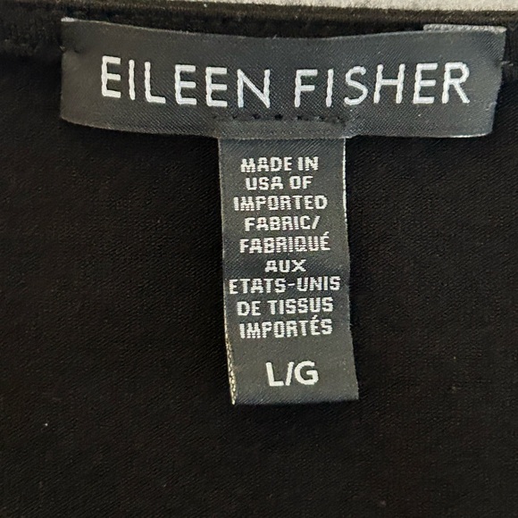 Eileen Fisher Dress Women's Large Black Pin Tuck Cap Sleeve Straight Hem Shift - Picture 3 of 9